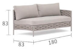 โซฟาสนามเข้ามุมซ้าย BUNISE รุ่น P56 ขนาด 180×83×83 ซม. สีเทา_1